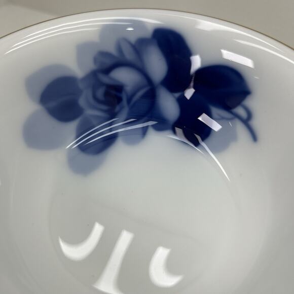 Vintage Okura Art Blue Rose Soup Cereal Bowl Fine Japanese Porcelain China 6” - Picture 3 of 7